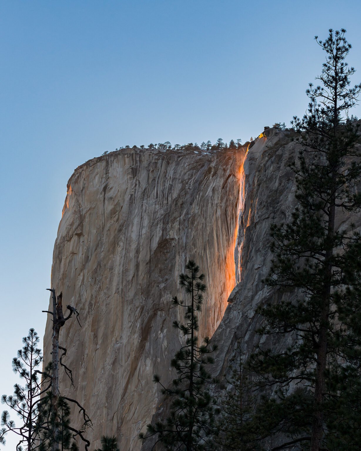 The 2022 Firefall as viewed from the Yosemite Valley is one of many amazing waterfalls in Yosemite National Park