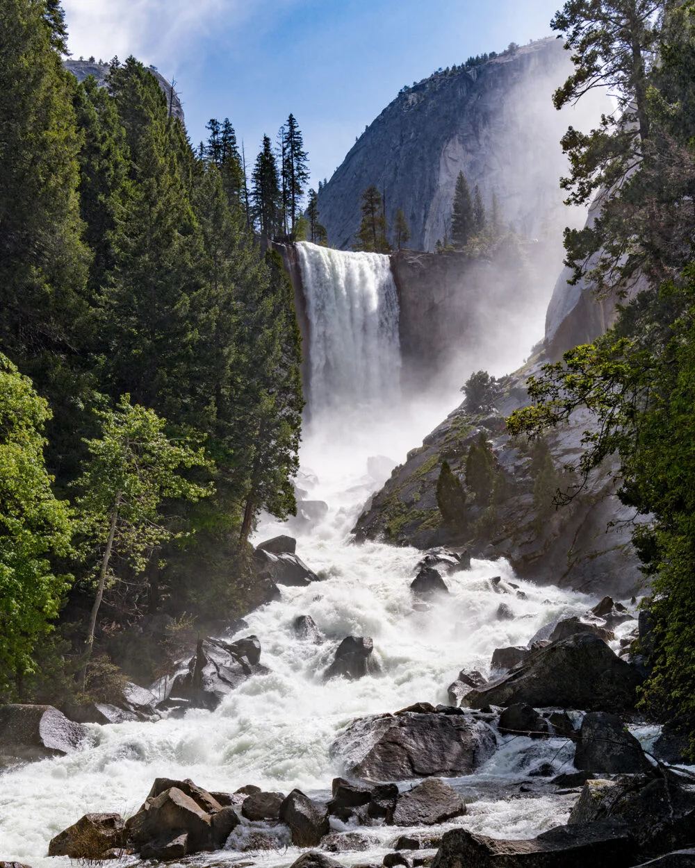 Vernal Fall is one of Yosemite's most loved, dramatic and visited waterfalls that also hosts Yosemite Valley's incredible Mist Trail