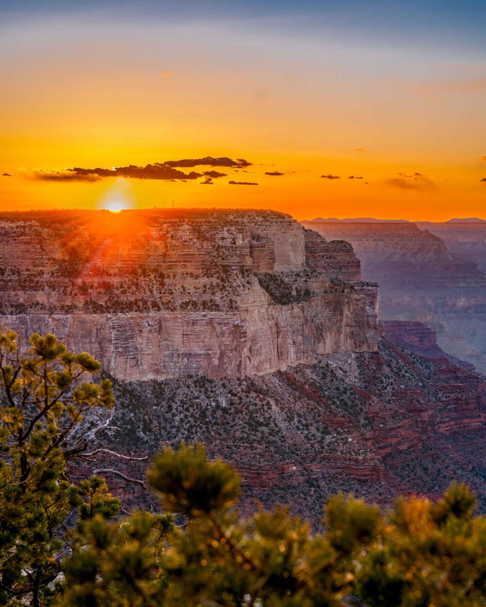 Sunset viewed from the South Rim of the Grand Canyon