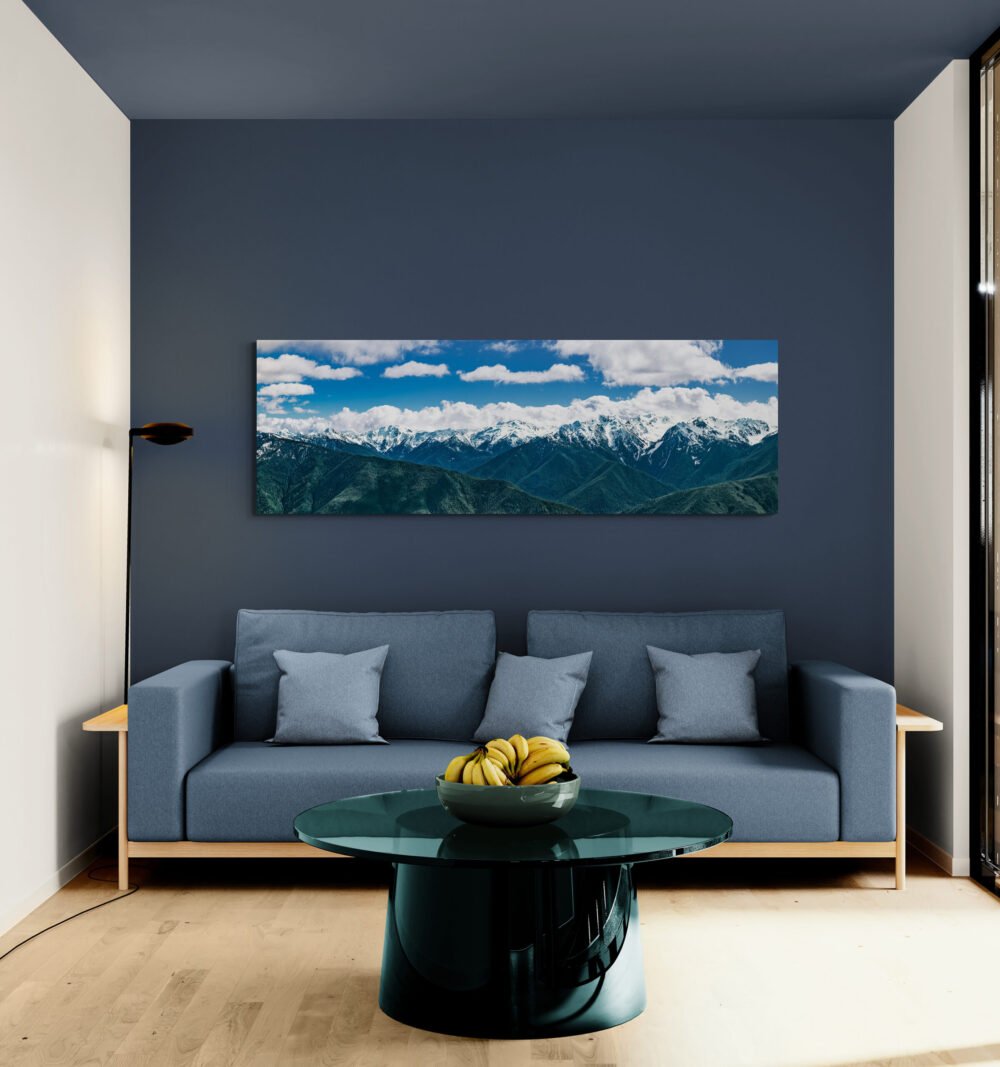 Alternative view of The Majestic Olympic Ridgeline - wide pano (3x1)